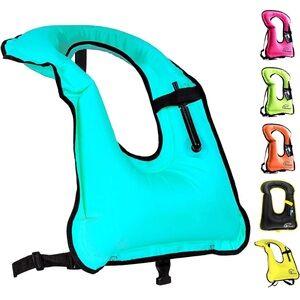 Rrtizan NWT Snorkel Inflatable‎ Swim Vest Blue For Men + Women